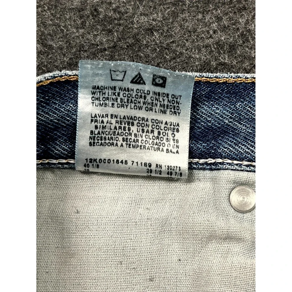 Wrangler Authentic Jeans Mens 38x29‎ Blue Denim Cotton Medium Wash Straight Leg